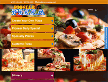 Tablet Screenshot of pioneerpizzas.com